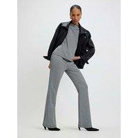 River Island Herringbone Flared Trousers - Grey