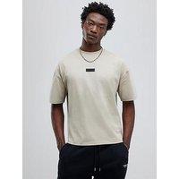 River Island Beige Oversized Fit Luminis Studios T-Shirt - Stone