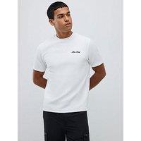 River Island Slim Fit Textured Ame Saint T-Shirt - White