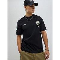 River Island Regular Fit Penrose Crest T-Shirt - Black