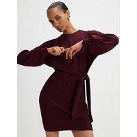 River Island Red Knot Side Mini Dress - Burgundy