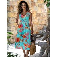 Pour Moi Darcie V Neck Shirred Bodice Midi Dress