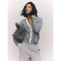 River Island Tipped Cardigan - Grey