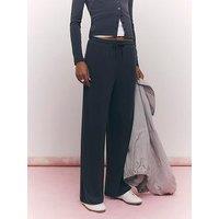 River Island Soft Touch Wide Leg Trousers - Grey
