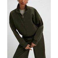 River Island Zip Up Sweatshirt - Khaki