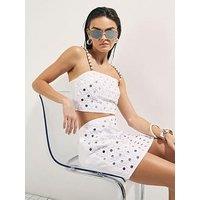 River Island Embellished Beach Crop Top