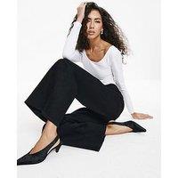 River Island Pull-On Sculpt Palazzo Jeans - Black