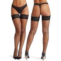 Ann Summers Lace Top Fishnet Hold Ups 2 Pack