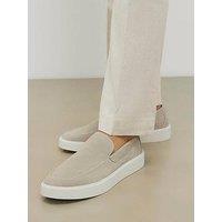 River Island Beige Suede Loafers