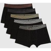 River Island Pack Of 5 Metallic Rr Trunks