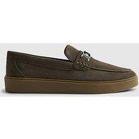 River Island Suede Buckle Loafers