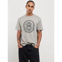 River Island Beige Regular Fit 8 T-Shirt