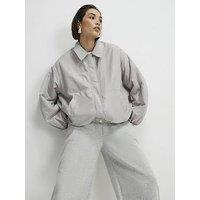 River Island Collared Bubble Hem Jacket