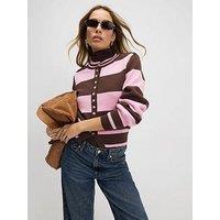 River Island Knitted Striped Cardigan
