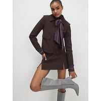 River Island Red Premium Faux Suede Overshirt