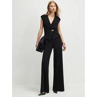 River Island Cap Sleeve Wide Leg Jumpsuit
