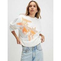 River Island Floral Sweatshirt