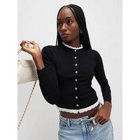 River Island Scallop Trim Cardigan