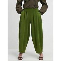 River Island Balloon Leg Pleated Trousers