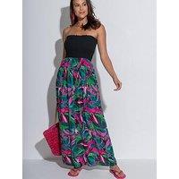Pour Moi Emma Strapless Shirred Bodice Maxi Beach Dress