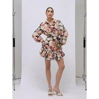 River Island Floral Mini Shirt Dress