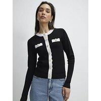 River Island Fitted Tipped Neat Cardigan