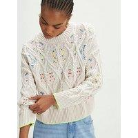 River Island Floral Embroidered Jumper