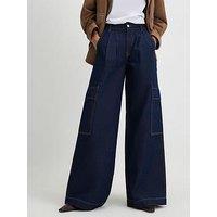 River Island Mid Rise Combat Baggy Jeans