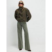 River Island Relaxed Straight Jeans - Khaki