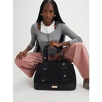 River Island Heart Quilted Holdall Bag - Black