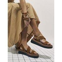 River Island Two Part Ring Buckle Flatform Sandals