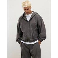 River Island Sanctuaire Corduroy Zip Through Hoodie