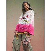 River Island Year Zero Dip Dye Sweatshirt - White