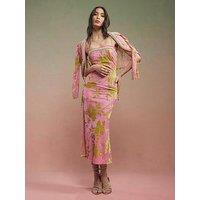 River Island Year Zero Floral Embellished Slip Dress - Pink