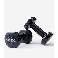 Decathlon Fitness 5 Kg Dumbbells Twin-Pack - Black