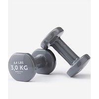 Decathlon 3 Kg Fitness Dumbbells Twin-Pack - Grey