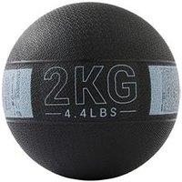 Decathlon 2 Kg Rubber Medicine Ball - Black/Grey