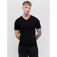 River Island Muscle Fit V-Neck Pack Of 2 T-Shirts