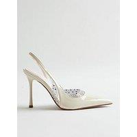 River Island Sparkle Slingback Perspex Court Heels