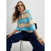 River Island Striped Knitted Polo Shirt