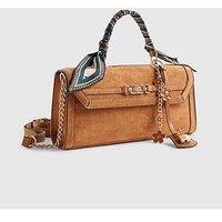 River Island Faux Suede Charms Cross Body Bag