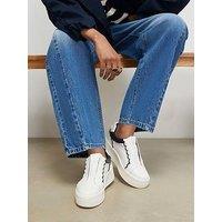 River Island Scallop Trim Slip On Trainers