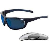 Decathlon Cycling Glasses Perf 100 Pack Interchangeable Cat 0+3 Lenses - Blue