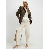 River Island Utility Funnel Jacket - Khaki