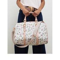 River Island Ditsy Floral Barrel Bag - Cream