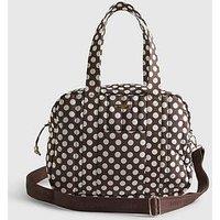 River Island Polka Dot Quilted Holdall Bag - Brown