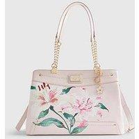 River Island Lilies Floral Chain Handle Tote Bag - Pink