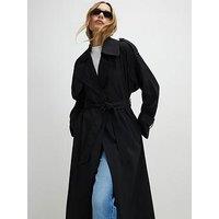 River Island Trench Coat - Black