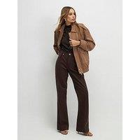 River Island Mid Rise Bootcut Jeans - Brown
