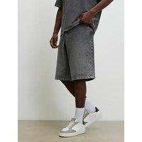 River Island Washed Denim Jorts - Grey